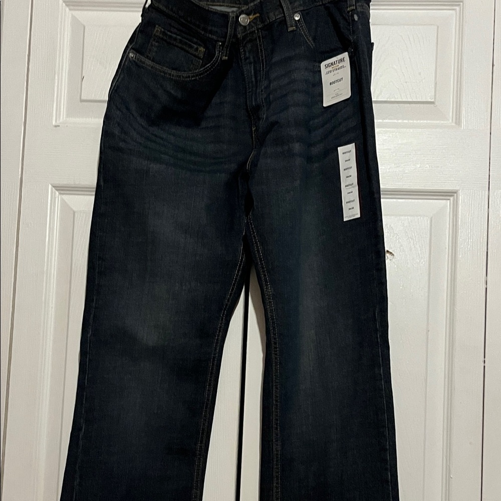 Signature by Levi Strauss Dark Wash Relaxed Jeans